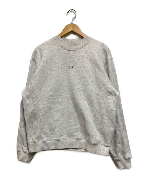 KITH（キス）KITH (キス) スモールボックスロゴモックネックスウェット グレー サイズ:Lの古着・服飾アイテム