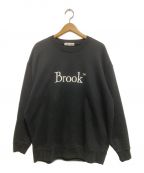 BROOKブルック）の古着「LOGO DESIGN SWEAT」｜ブラック