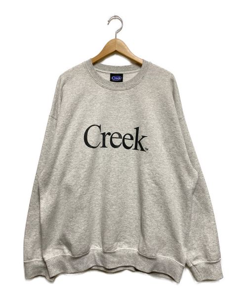 Creek（クリーク）Creek (クリーク) Logo Crewneck Sweatshirt グレー サイズ:XLの古着・服飾アイテム