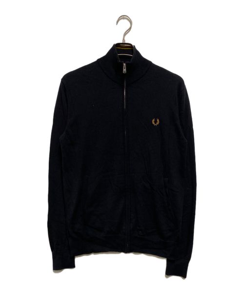 FRED PERRY（フレッドペリー）FRED PERRY (フレッドペリー) CLASSIC ZIP THROUGH CARDIGAN ブラック サイズ:Мの古着・服飾アイテム