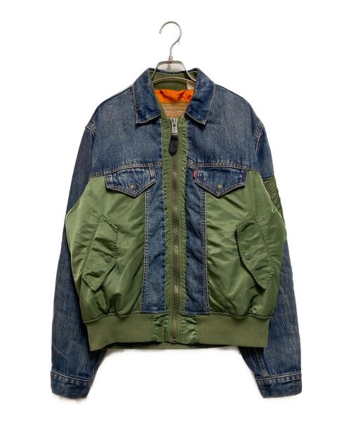 LEVI'S（リーバイス）LEVI'S (リーバイス) MA-1 HYBRID TRUCKER JACKET インディゴ サイズ:Mの古着・服飾アイテム