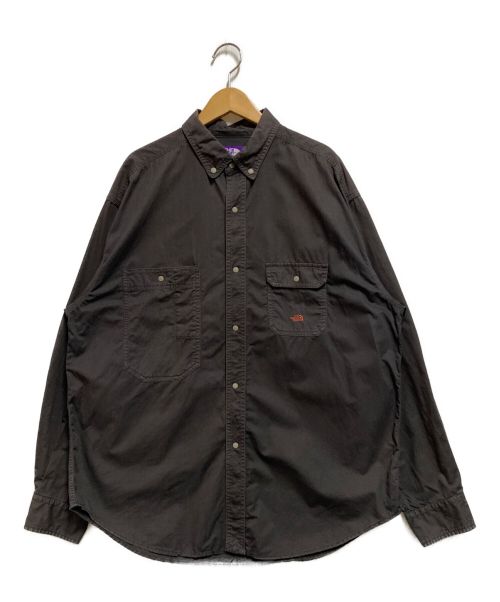 THE NORTHFACE PURPLELABEL（ザ・ノースフェイス パープルレーベル）THE NORTHFACE PURPLELABEL (ザ・ノースフェイス パープルレーベル) Lightweight Twill B.D. Work Shirt グレー サイズ:Мの古着・服飾アイテム