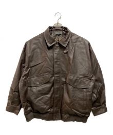 CLEL（クレイル）の古着「Vintage Design Fake Leather Blouson」｜ブラウン