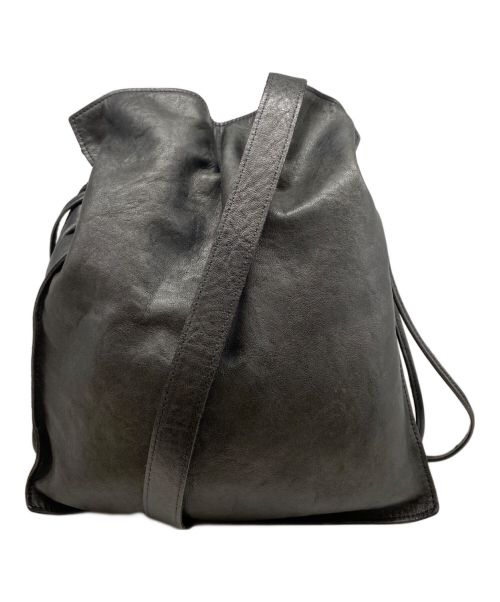 SLOW（スロウ）SLOW (スロウ) horse pit draw string shoulder bag ブラックの古着・服飾アイテム