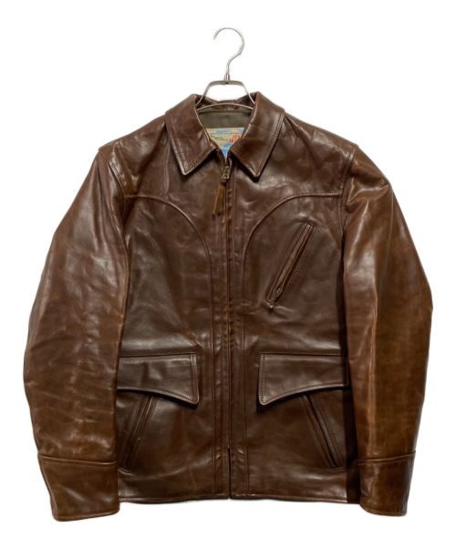 Aero LEATHER（エアロレザー）Aero LEATHER (エアロレザー) ヘラクレス ホースハイド メンズ レザージャケット ブラウン サイズ:36の古着・服飾アイテム