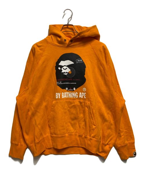 (B)Y BATHING APE（ベイシングエイプ）(B)Y BATHING APE (ベイシングエイプ) PULLOVER HOODIE オレンジ サイズ:XLの古着・服飾アイテム