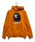 (B)Y BATHING APE（ベイシングエイプ）の古着「PULLOVER HOODIE」｜オレンジ