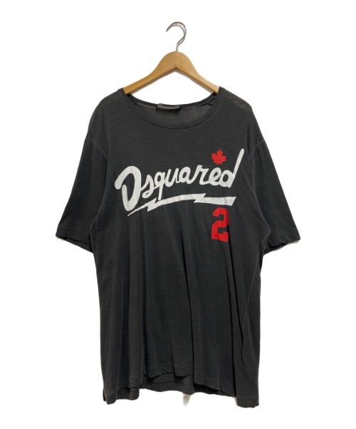 DSQUARED2（ディースクエアード）DSQUARED2 (ディースクエアード) プリントTシャツ グレー サイズ:Sの古着・服飾アイテム