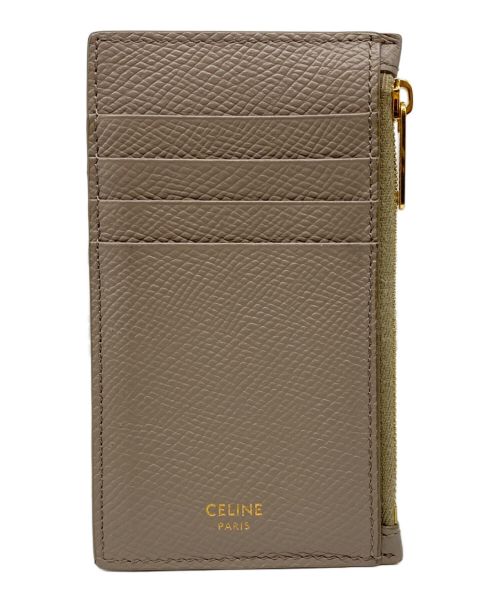 CELINE（セリーヌ）CELINE (セリーヌ) コンパクトジップカードホルダー ベージュの古着・服飾アイテム