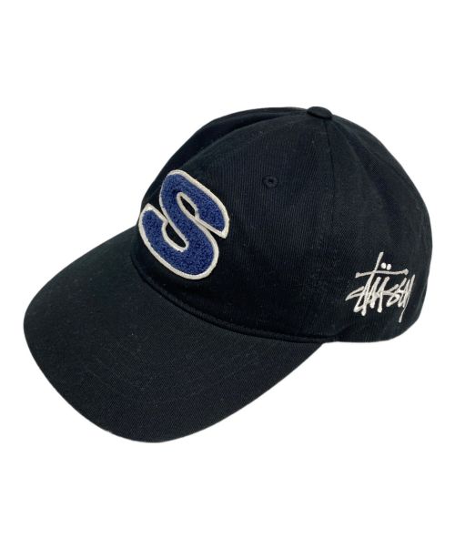 stussy（ステューシー）stussy (ステューシー) Chenille S Low Pro Cap ブラックの古着・服飾アイテム