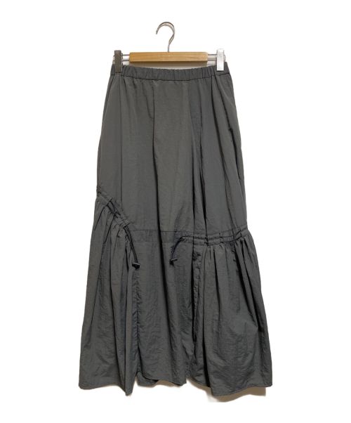 nagonstans（ナゴンスタンス）nagonstans (ナゴンスタンス) asymmetry drawstring skirt グレー サイズ:Мの古着・服飾アイテム