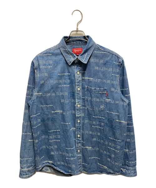 SUPREME（シュプリーム）SUPREME (シュプリーム) Dimensions Logo Denim Shirt インディゴ サイズ:Мの古着・服飾アイテム