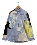 J.W.ANDERSONジェイダブリューアンダーソン）の古着「PRINTED RELAXED ANCHOR APPLIQUE SHIRT」｜ブルー