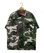 SUPREMEシュプリーム）の古着「Camo Mesh S/S Shirt」｜グリーン