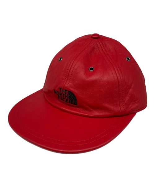 SUPREME（シュプリーム）SUPREME (シュプリーム) THE NORTH FACE (ザ ノース フェイス) LEATHER 6-PANEL HAT レッド 未使用品の古着・服飾アイテム