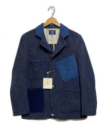 Hummingbirdshill×Jipijapa（ハミングバーヅヒル×ヒピハパ）の古着「CRAZY HARRIS TWEED-JACKET NAVY」｜インディゴ