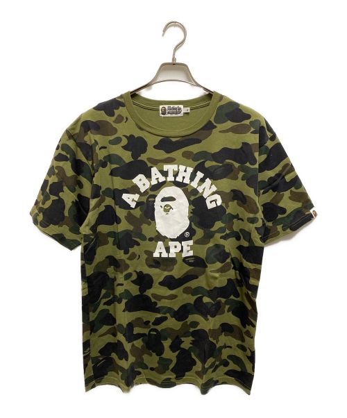 A BATHING APE（アベイシングエイプ）A BATHING APE (アベイシングエイプ) 1st Camo College Tee グリーン サイズ:XLの古着・服飾アイテム