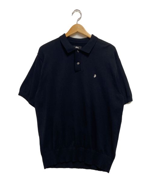 stussy（ステューシー）stussy (ステューシー) CLASSIC SS POLO SWEATER ブラック サイズ:Lの古着・服飾アイテム