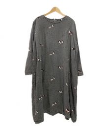 Marble SUD（マーブルシュッド）の古着「刺繍ワンピース」｜グレー