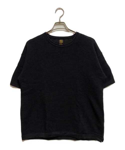 BATONER（バトナ―）BATONER (バトナ―) THE SUMMER KNIT T-SHIRT ブラック サイズ:2の古着・服飾アイテム