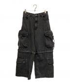 MAISON SPECIALメゾンスペシャル）の古着「Big Pocket 2WAY Buggy Denim Cargo Pants」｜グレー