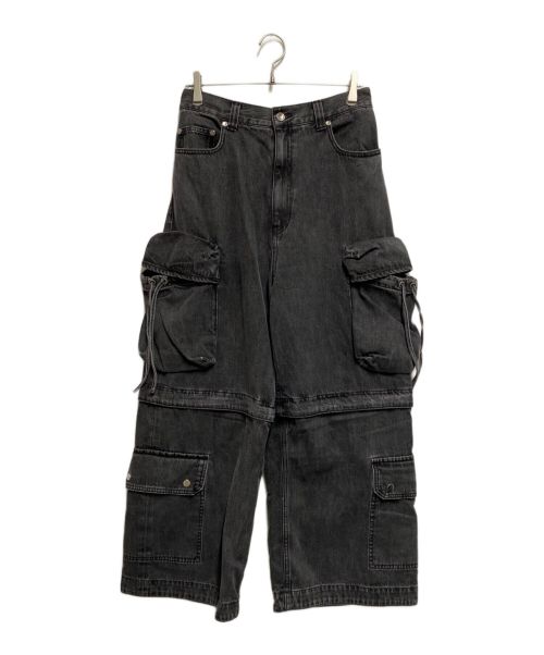 MAISON SPECIAL（メゾンスペシャル）MAISON SPECIAL (メゾンスペシャル) Big Pocket 2WAY Buggy Denim Cargo Pants グレー サイズ:1の古着・服飾アイテム