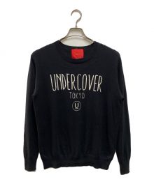 UNDERCOVER（アンダーカバー）の古着「ロゴニットセーター」｜ブラック