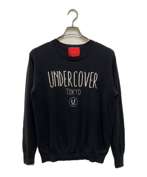 UNDERCOVER（アンダーカバー）UNDERCOVER (アンダーカバー) ロゴニットセーター ブラック サイズ:2の古着・服飾アイテム