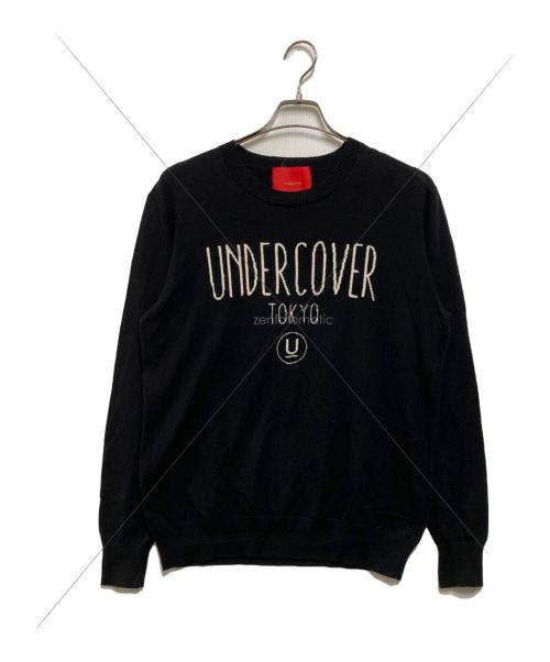 UNDERCOVER（アンダーカバー）UNDERCOVER (アンダーカバー) ロゴニットセーター ブラック サイズ:2の古着・服飾アイテム