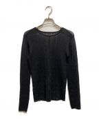 TODAYFULトゥデイフル）の古着「Slit Sheer Knit」｜ブラック