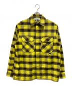 LOEWEロエベ）の古着「CHECK OVERSIZED SHIRTS」｜イエロー