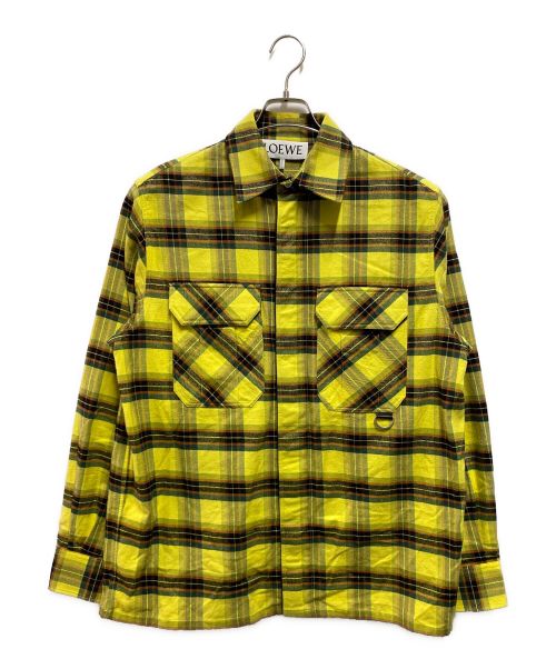 LOEWE（ロエベ）LOEWE (ロエベ) CHECK OVERSIZED SHIRTS イエロー サイズ:44の古着・服飾アイテム