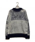 sacaiサカイ）の古着「Bandana Jacquard Knit Pullover」｜ネイビー