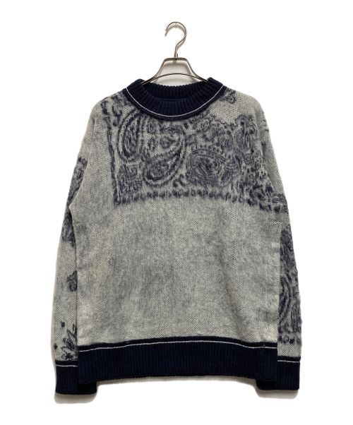 sacai（サカイ）sacai (サカイ) Bandana Jacquard Knit Pullover ネイビー サイズ:3の古着・服飾アイテム