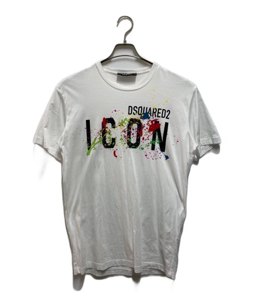 DSQUARED2（ディースクエアード）DSQUARED2 (ディースクエアード) プリントTシャツ ホワイト サイズ:Mの古着・服飾アイテム