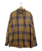 AURALEEオーラリー）の古着「SUPER LIGHT WOOL CHECK SHIRTS」｜ブラウン