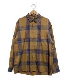 AURALEE（オーラリー）の古着「SUPER LIGHT WOOL CHECK SHIRTS」｜ブラウン