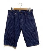 SUGAR CANEシュガーケーン）の古着「9oz. WABASH STRIPE ZIP FLY SHORTS」｜インディゴ