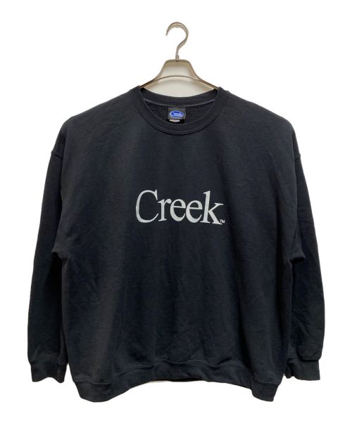 Creek（クリーク）Creek (クリーク) プリントスウェット ブラック サイズ:2XLの古着・服飾アイテム