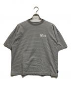 N!ceナイス）の古着「Round Logo Border tee」｜グレー×ホワイト