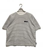 N!ceナイス）の古着「Round Logo Border tee」｜ホワイト×ネイビー