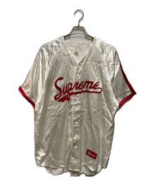 SUPREME（シュプリーム）の古着「Satin Baseball Jersey」｜ネイビー