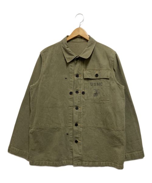 BUZZ RICKSON'S（バズリクソンズ）BUZZ RICKSON'S (バズリクソンズ) HERRINGBONE UTILITY JACKET カーキ サイズ:38の古着・服飾アイテム