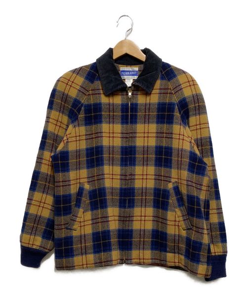 PENDLETON（ペンドルトン）PENDLETON (ペンドルトン) 90sウールチェックジャケット ブラウン サイズ:Мの古着・服飾アイテム