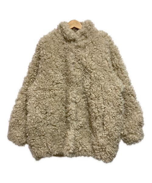 CLANE（クラネ）CLANE (クラネ) MINAMI TANAKA (ミナミ タナカ) CURL FUR SHORT COAT ベージュ サイズ:2の古着・服飾アイテム