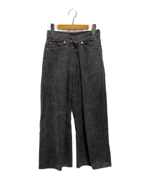 JOHN LAWRENCE SULLIVAN（ジョンローレンスサリバン）JOHN LAWRENCE SULLIVAN (ジョンローレンスサリバン) WIDE DENIM PANTS ブラック サイズ:6の古着・服飾アイテム