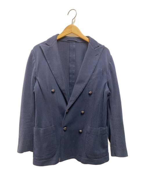 LARDINI（ラルディーニ）LARDINI (ラルディーニ) シアサッカーダブルブレストジャケット ネイビー サイズ:SIZE46の古着・服飾アイテム