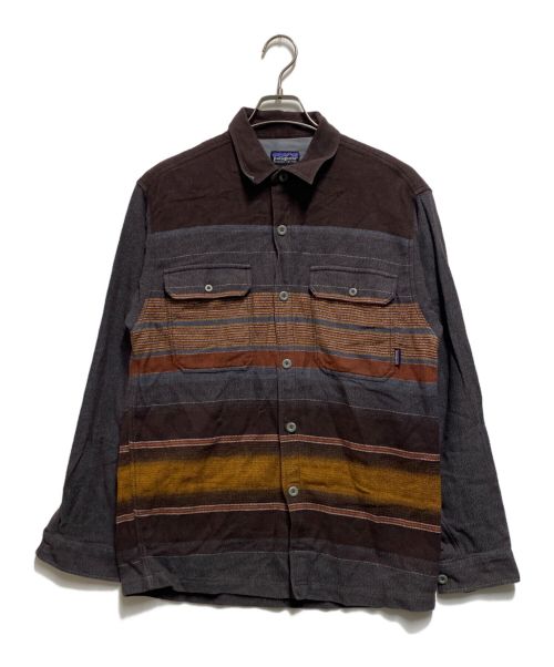 Patagonia（パタゴニア）Patagonia (パタゴニア) Heavy Flannel Shirt ブラウン×オレンジ サイズ:Sの古着・服飾アイテム