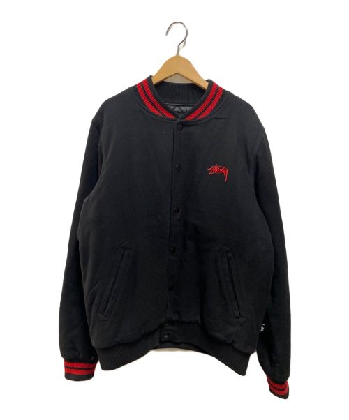 stussy（ステューシー）stussy (ステューシー) WOOL VARSITY JACKET ブラック サイズ:Sの古着・服飾アイテム