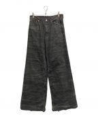 MM6 Maison Margielaエムエムシックス メゾンマルジェラ）の古着「5pocket Wide Denim Pants」｜ブラック